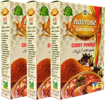 NAVROSE CONTINENTAL SPECIAL CHICKEN CURRY&VEGETABLE CURRY POWDER MASALA 100GM(3 x 100 g)