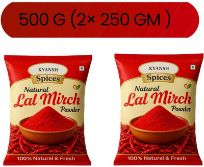 Kyansh Premium quality Red chilli powder(2 x 250 g)