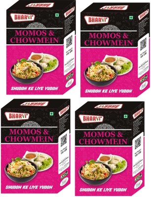 Bharvi Momos & Chowmein Masala|DIM Sum Noodles Pasta|Blend of 25 Healthy Spices(4 x 100 g)