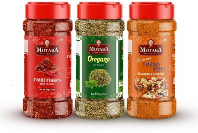 motaba masala Chilli flakes 50g, Oregano 50g & Pizza Seasoning 70g(170 g)