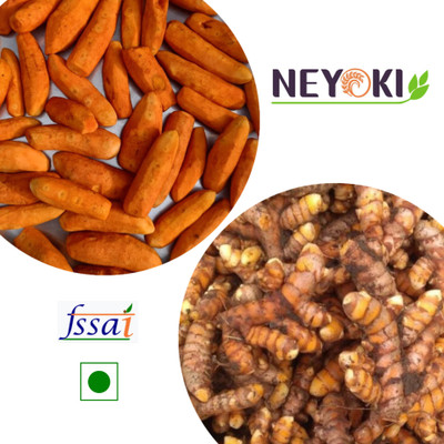 NEYOKI Fresh Turmeric Roots 750gm / Pasumanjal / Haldi Fresh(750 g)