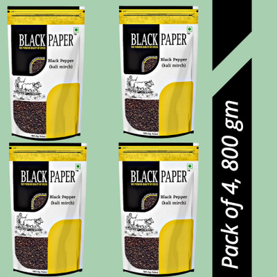 black paper Black Pepper, Kali Mirch (Golki) 200 gm(4 x 200 g)
