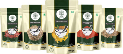 IKON Organic Everyday Kitchen Spices Combo Pack of 5|All-in-One-Organic Spices combo kit of 5(5 x 100 g)