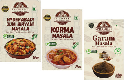 SPICECREST Signature Masala Combo, Biryani Masala 60g, Korma Masala 60g & Garam Masala 100g(3 x 73.33 g)