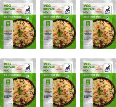ALCO SPICES Veg Biryani Mix Gravy: Instant Gravy Mix,100& Vegetarian, Non-GMO & Gluten-Free.(6 x 50 g)