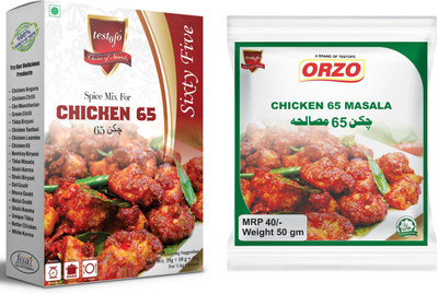 testofo Chicken 65 Spice Mix Masala 45g & Orzo Chicken 65 Masala Powder 50g(2 x 47.5 g)