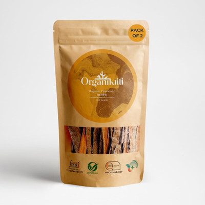Organikriti Cinnamon Sticks | Organically Sabut Dalchini Sticks | Whole Cassia Sabut(2 x 100 g)