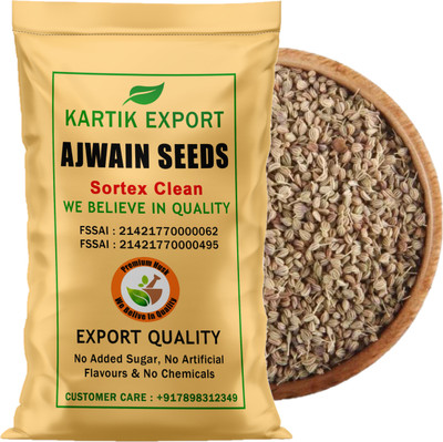 Kartik Export Whole Ajwain Carom Seeds Ajwain for Cooking(5 kg)