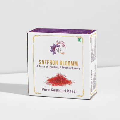 Saffron Bloomm Pure Original Kashmiri Mongra Saffron/Kesar | Certified Grade A(1 g)