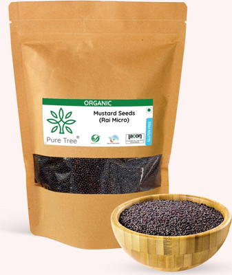Pure Tree Organic Mustard Seeds Black Micro Rai(2 x 250 g)