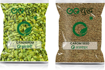 Goshudh Ajwain 100gm & Choti Elaichi 100gm Combo Pack 200g(2 x 100 g)