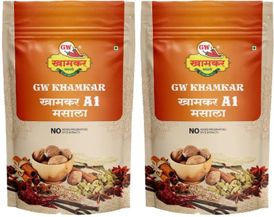 GW Khamkar A-1 Masala/Spices, Homemade Masala, Traditional Recipe, 185grams Pack of 2.(2 x 185 g)