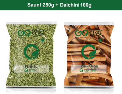 Goshudh Dalchini sabut 100gm & Saunf 250gm Combo Pack 350g(350 g)
