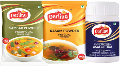 Darling Sambar Powder(Pack of 2,100g) & Rasam Powder(Pack of 2,100g) With 50g Asafoetida(4 x 112.5 g)