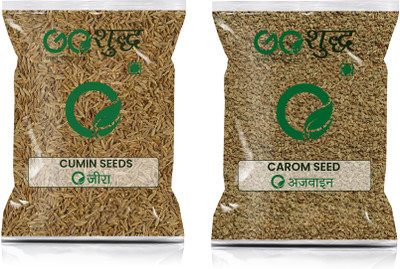 Goshudh Ajwain 100gm & Jeera 400gm Combo Pack 500g(2 x 250 g)