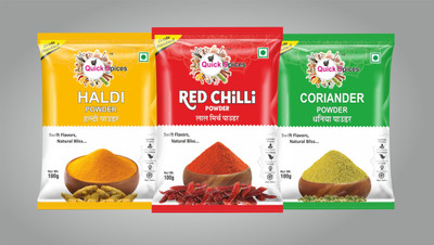 Quick Spices Turmeric / Red Chilli / Coriander (Dhania ) 3*100GM(3 x 100 g)