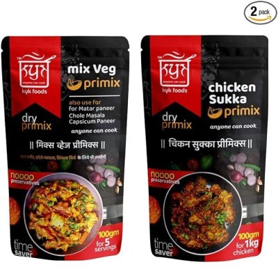 KYK FOODS Cooking Masala Combo Set of (Mix Veg Permix, Chicken Sukka premix)(2 x 100 g)