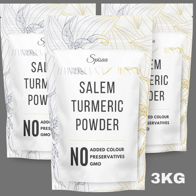 Spisaa Resham Salem Turmeric Powder 1kg Each Pack (Pack of 3)(3 x 1 kg)