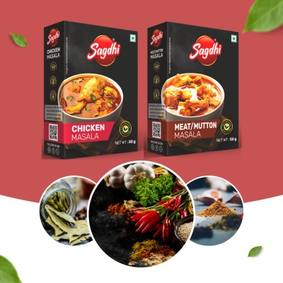 Sagdhi Special NonVeg Combo (Chicken Masala + Meat/Mutton Masala)(2 x 50 g)