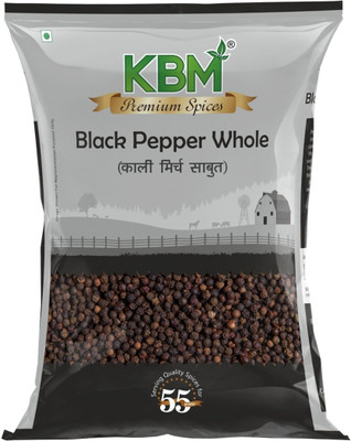 KBM Premium Black Pepper Whole pouch, with rich aroma and taste(100 g)