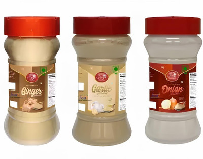 KINGS LABEL Garlic Powder -Ginger Powder-Onion Powder -300 Grams Pack of 3(3 x 100 g)