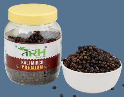 TRH Organic Whole Black Pepper - Natural Sabut Kali Mirch - Bold Size Seed - T200(200 g)
