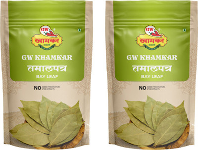 GW Khamkar Tamalpatra/ Indian Bay Leaf/ Tej Patta Long Leaf 200 gm ,Pack of 2(100g each)(2 x 100 g)