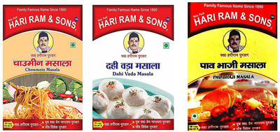 hari ram & sons Combo of Chomwin Masala , Dahi vada Masala and Pav Bhaji masala - 50 Gms Each(3 x 50 g)