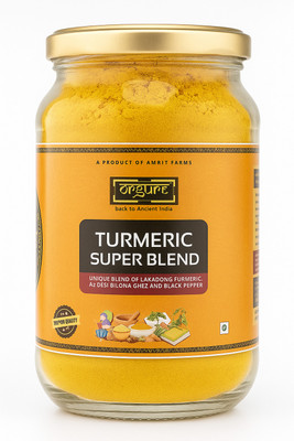 ORGURE High Curcumin Lakadong Turmeric Powder with Added Bilona Ghee and Black Pepper | Immunity Booster | Anti Inflammatory | Pure | Pack of 250Gm(250 g)