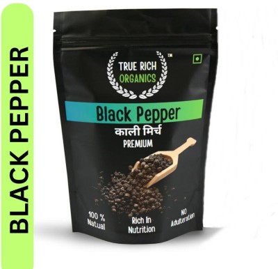 True Rich Organics Premium Natural Whole Black Pepper Seeds | Desi Kali Mirch(200 g)