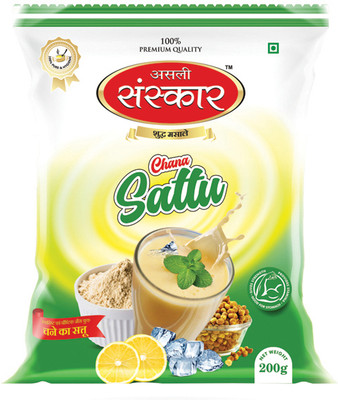 Asli Sanskar Premium Chana Powder, (200g Pack of 1 ), Traditional Indian Health Drink Mix(200 g)