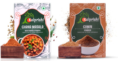 Kalprishi Pure Combo – Chana (Chole) Masala & Cumin (Jeera) Masala | Pack of 2(2 x 100 g)