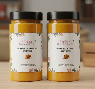 sarwangherbals Banarasi daily use turmeric powder, haldi powder 200g(2 x 100 g)