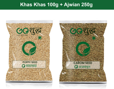 Goshudh Ajwain 250gm & Khas Khas 100gm Combo Pack 350g(2 x 175 g)