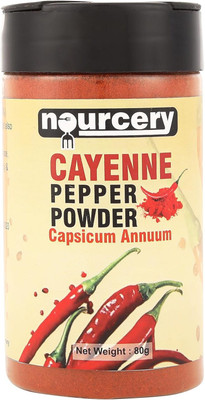 Nourcery Cayenne Pepper Powder (80gm), Capsicum Annuum(80 g)