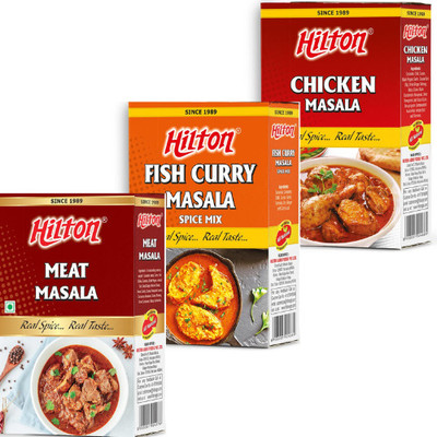HILTON Meat Masala + Chiken Masala + Fish curry Masala 100gm*3(3 x 100 g)