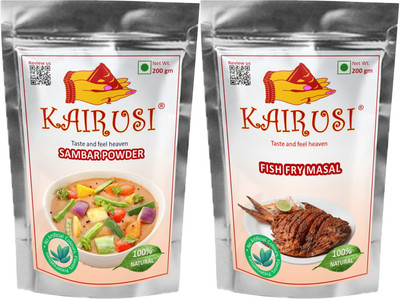 KAIRUSI Combo Pack Sambar and Fish Fry Masala(2 x 200 g)