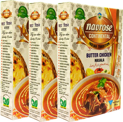 NAVROSE CONTINENTAL BUTTER CHIKEN SPECIAL MASALA NAVROSE 100GM PACK(3 x 100 g)
