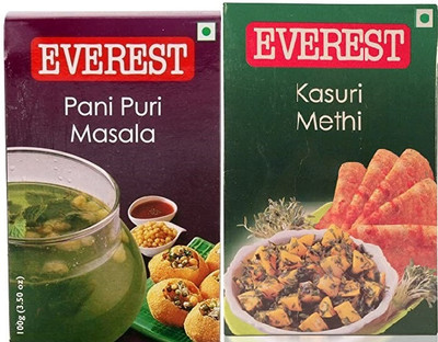 EVEREST Pani Puri Masala,+Kasuri Methi(2 x 31.25 g)