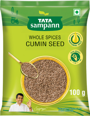 Tata Sampann Cumin Seed (Jeera), Whole Spices, Natural Oils*, Rich Aroma,(100 g)