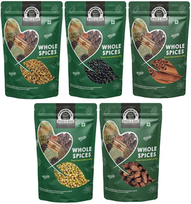 Wonderland Foods Premium Garam Masala Combo of Whole Spices 500g(5 x 100 g)