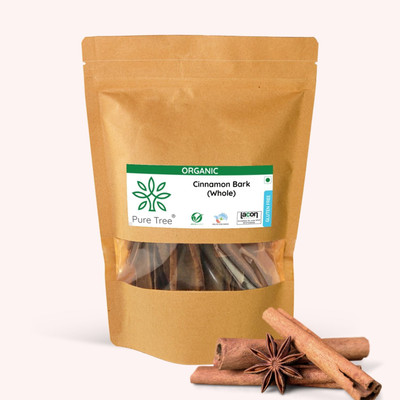 Pure Tree Certified Organic Cassia Cinnamon Bark Dalchini Cinnamon Stick Whole | Darchini(400 g)