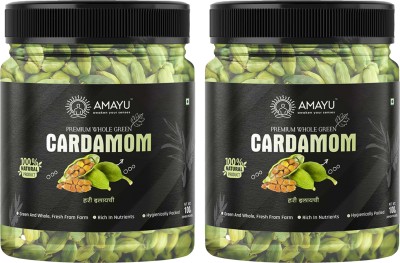 AMAYU Premium Whole Green Cardamom | Hari Elaichi| 100 GMS(2 x 100 g)
