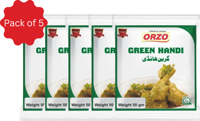 testofo Green Handi Masala Pack of 5 | Authentic Spices Blend for Rich & Flavorful(5 x 50 g)