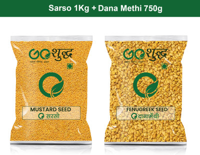 Goshudh Dana Methi 750gm & Sarso 1Kg Combo Pack 1750g(1750 g)