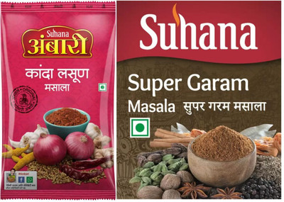 SUHANA Combo of Ambari Kanda Lasun Masala 500g and Super Garam Masala 1kg Jar(2 x 750 g)