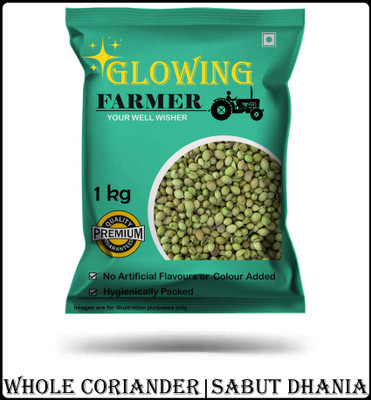 GLOWING FARMER New1_Premium Quality Whole Coriander | Sabut Dhania / Dhaniya(1 kg)