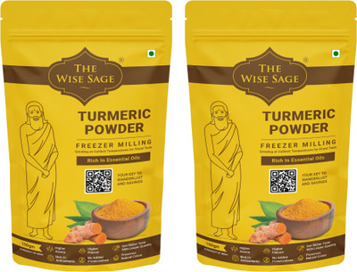The Wise Sage Pure Turmeric Powder with Natural Oils | Haldi Spice Masala Powder(2 x 100 g)