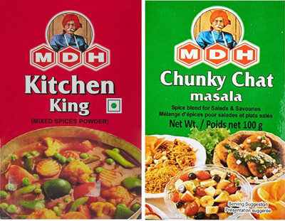 MDH Kitchen King & Chunky Chat Masala(2 x 100 g)