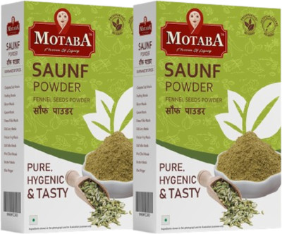 MOTABA Organic Fennel Seeds Powder, Freshly Ground Sauf Powder Box- Pack of 2(2 x 100 g)